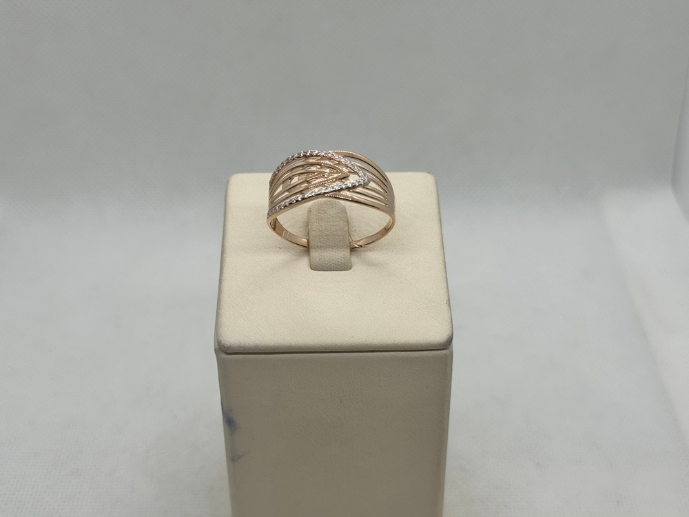 КОЛЬЦО С КАМНЯМИ (Au 585)