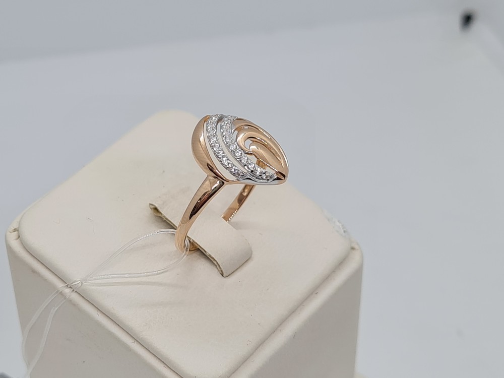 КОЛЬЦО С КАМНЯМИ (Au 585)