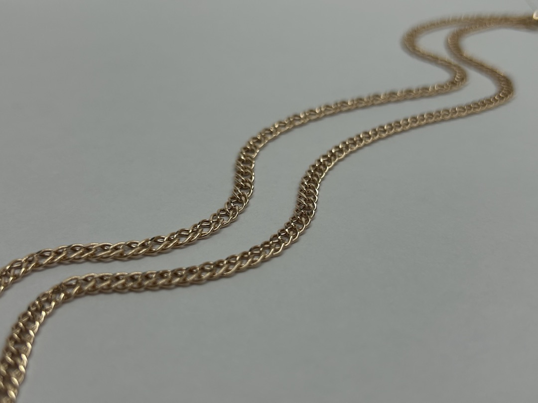 ЦЕПЬ ПУСТОТЕЛАЯ Ромб двойной (Au 585)