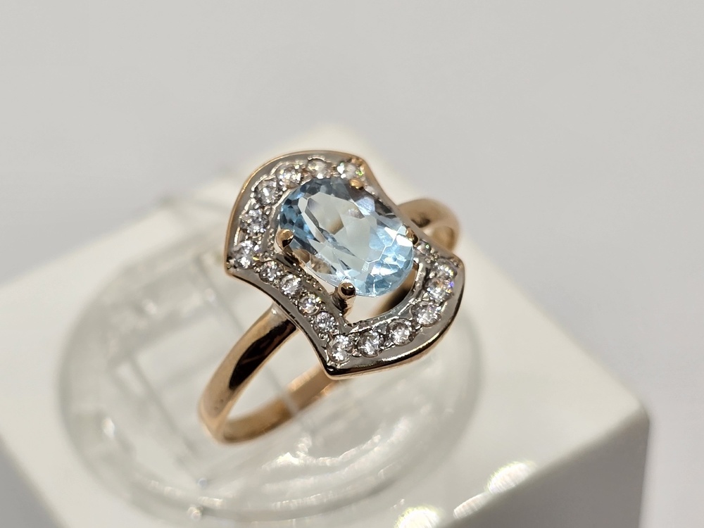 КОЛЬЦО С КАМНЯМИ (Au 585)