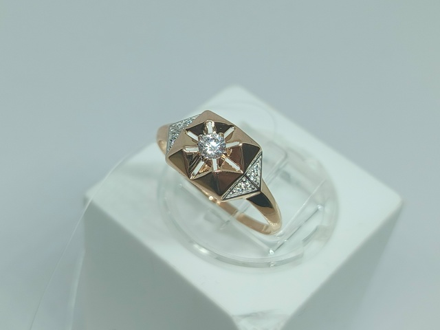 КОЛЬЦО С КАМНЯМИ (Au 585)