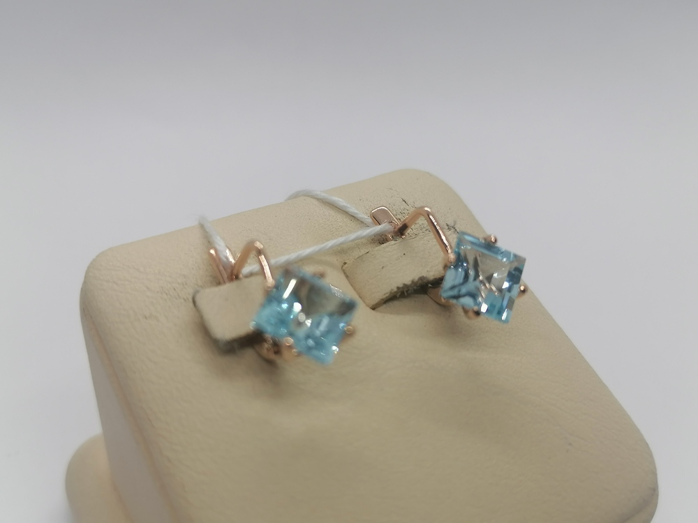 СЕРЬГИ С КАМНЕМ (Au 585)