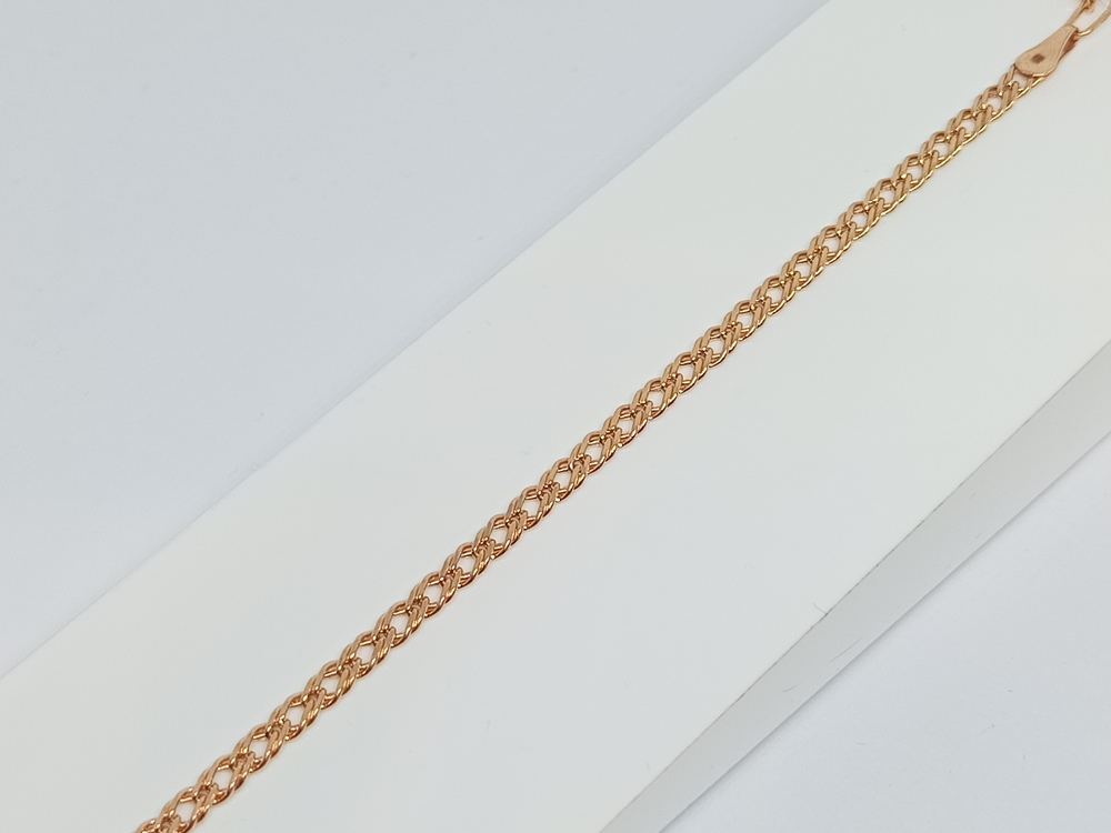 БРАСЛЕТ ПУСТОТЕЛЫЙ Ромб двойной (Au 585)