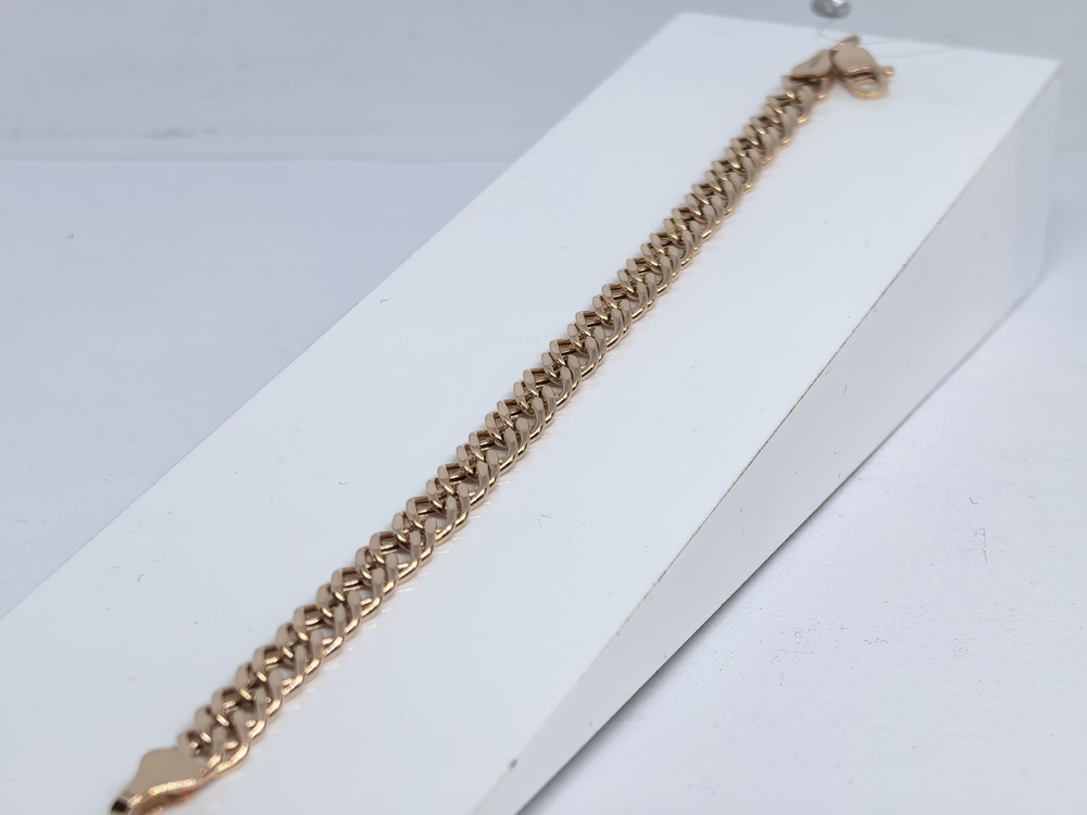 БРАСЛЕТ ПУСТОТЕЛЫЙ Ромб двойной (Au 585)