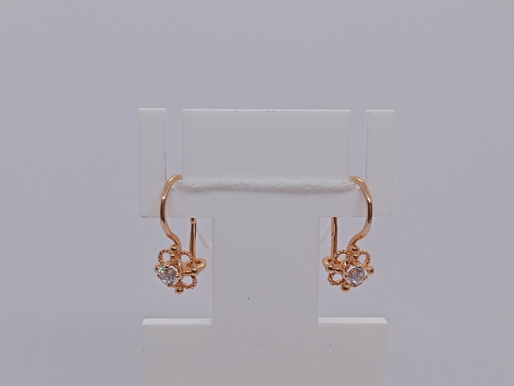 СЕРЬГИ С КАМНЕМ (Au 585)