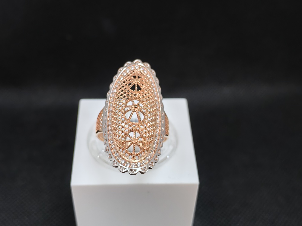 КОЛЬЦО С КАМНЯМИ (Au 585)