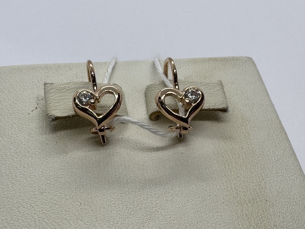 СЕРЬГИ С КАМНЕМ (Au 585)