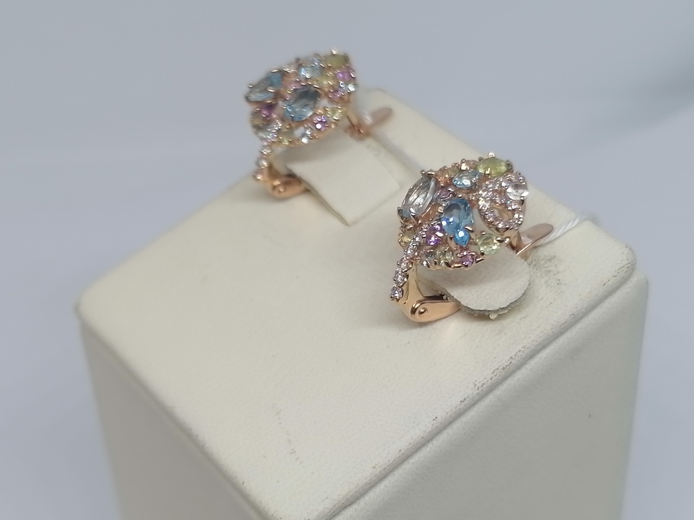 СЕРЬГИ С КАМНЯМИ (Au 585)