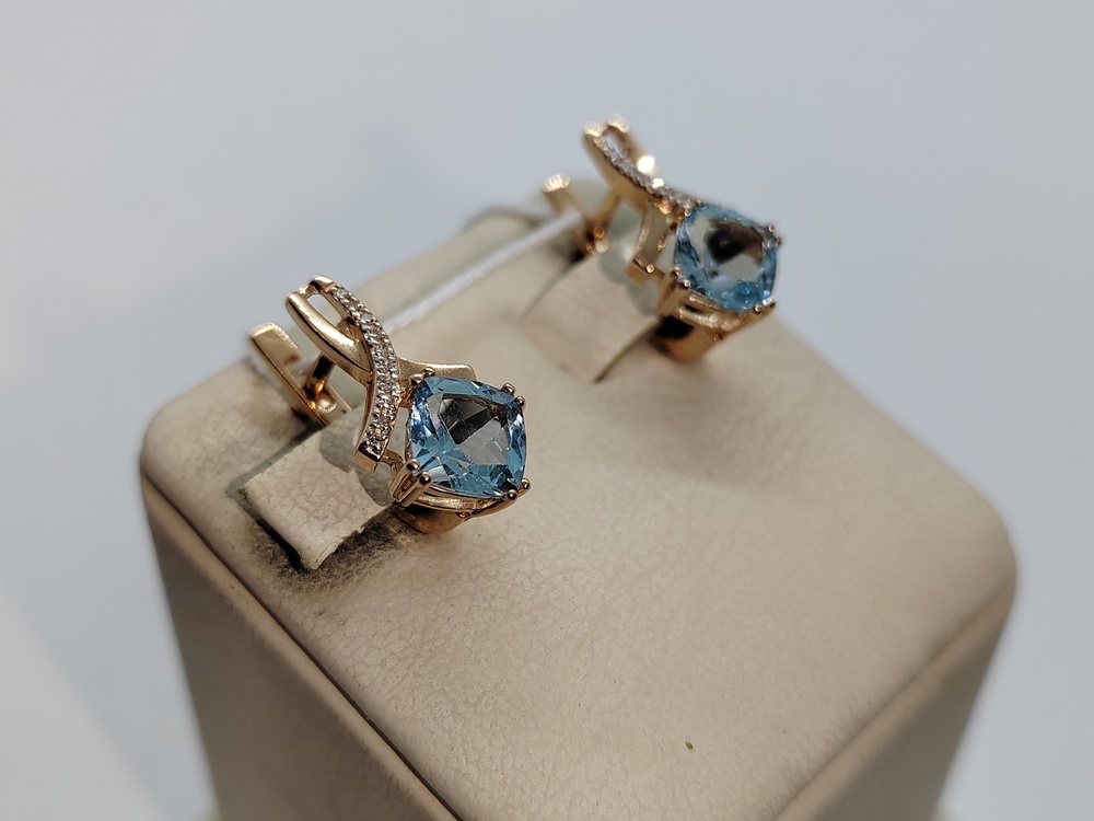 СЕРЬГИ С КАМНЯМИ (Au 585)