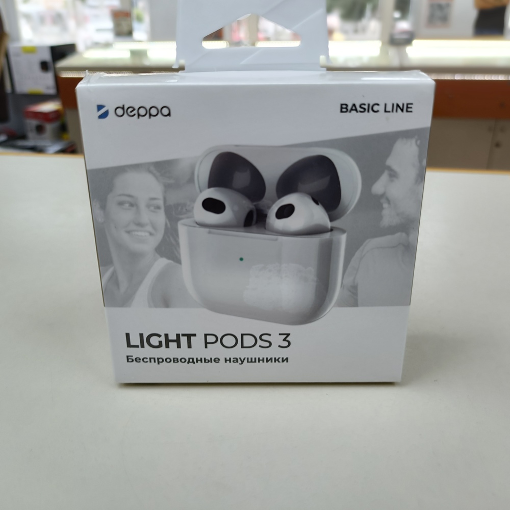 Наушники беспроводные Deppa 44232 Light Pods 3