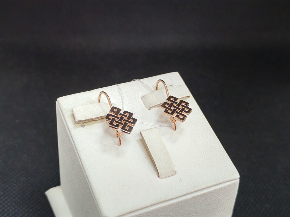 СЕРЬГИ ПЕТЕЛЬКА без камня (Au 585)