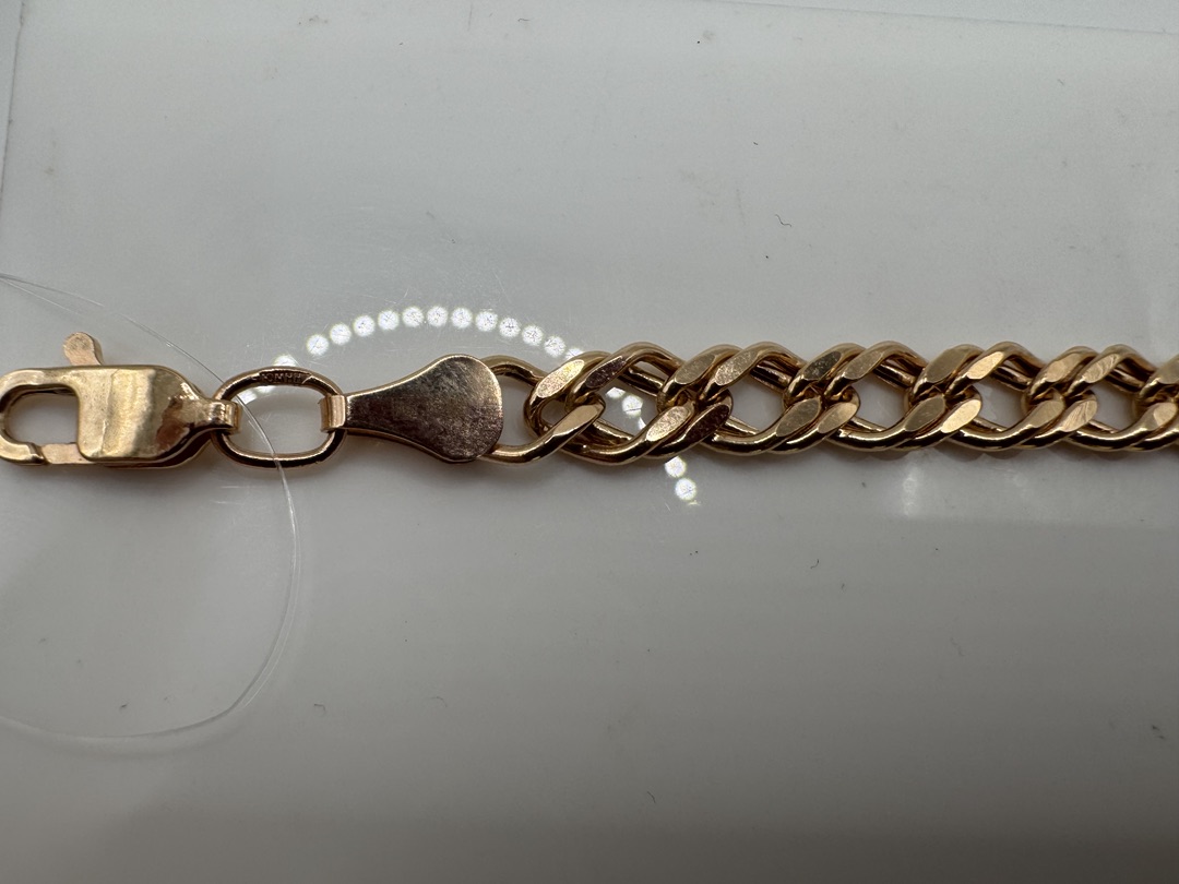 БРАСЛЕТ ПУСТОТЕЛЫЙ Ромб двойной (Au 585)