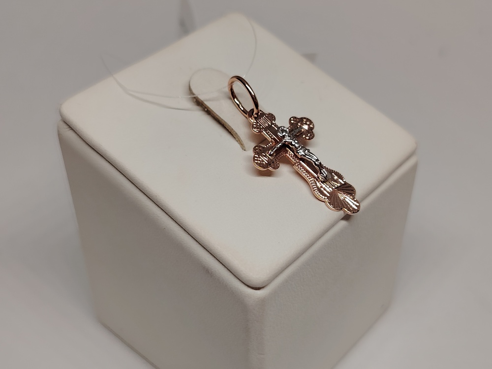 ПОДВЕСКА КРЕСТ без камня (Au 585)