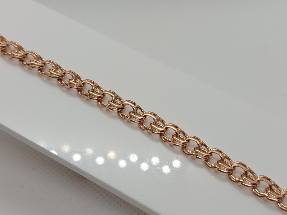 БЛБ585 БРАСЛЕТ ПОЛНОВЕСНЫЙ Бисмарк (Au 585)