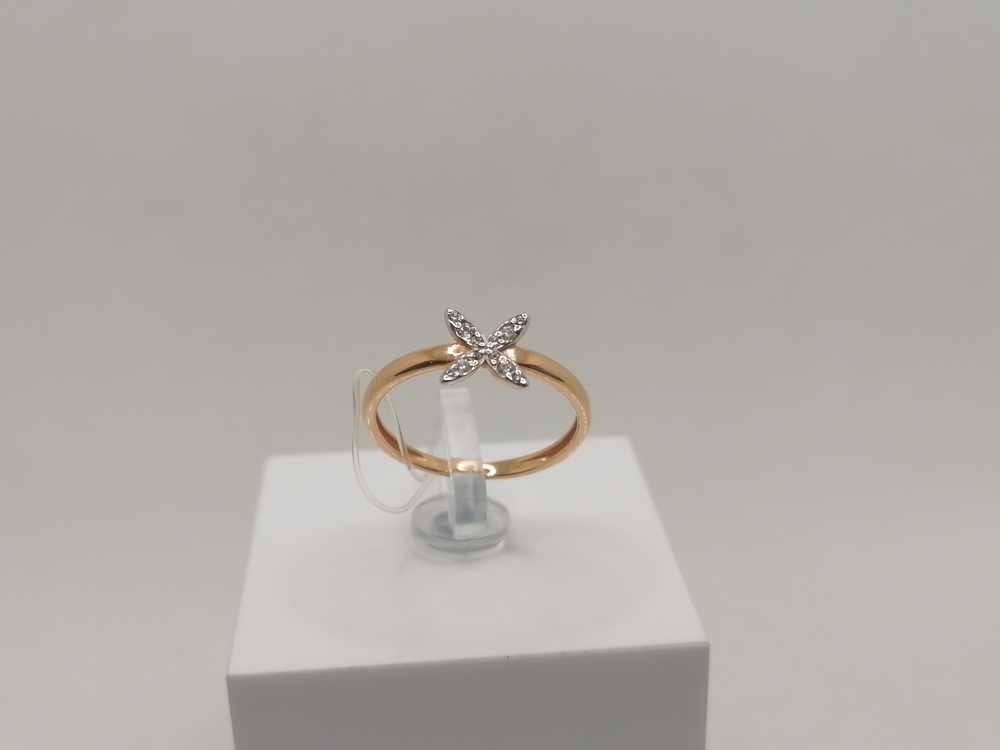 КОЛЬЦО С КАМНЯМИ (Au 585)