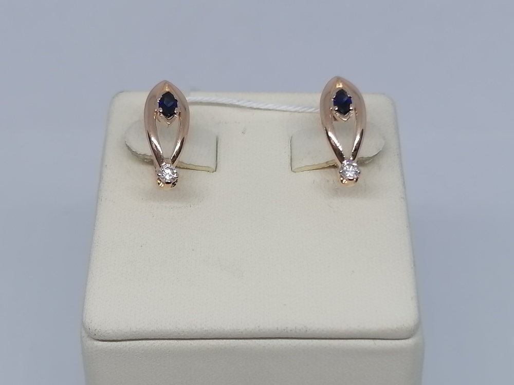 СЕРЬГИ С КАМНЯМИ (Au 585)