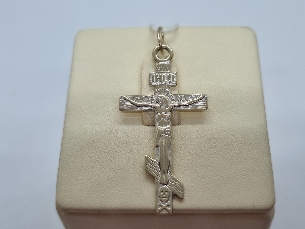 ПОДВЕСКА КРЕСТ БЕЗ КАМНЯ (Au 585)