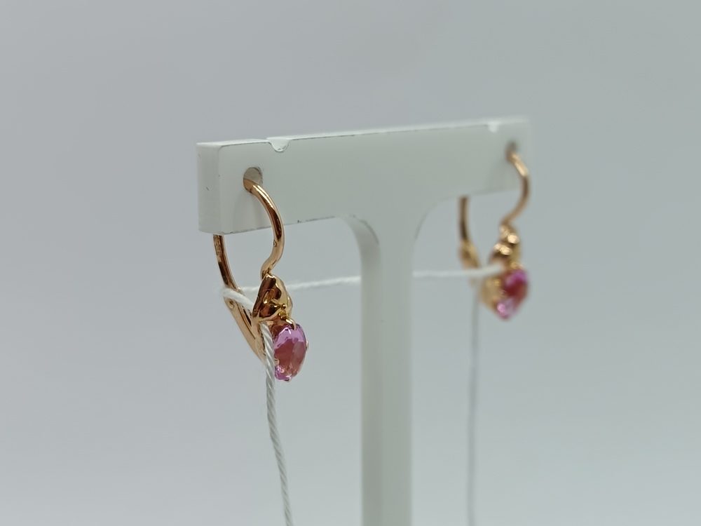 СКМ583 СЕРЬГИ С КАМНЕМ (Au 583)