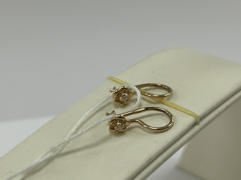 СЕРЬГИ С КАМНЕМ (Au 585)