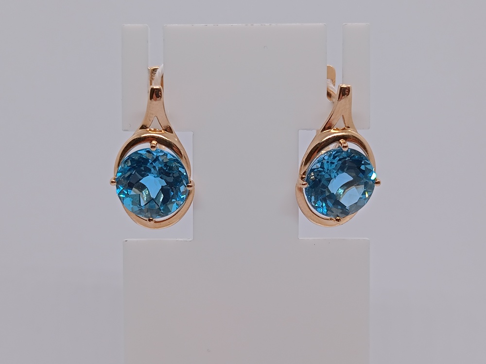 СЕРЬГИ С КАМНЕМ (Au 585)