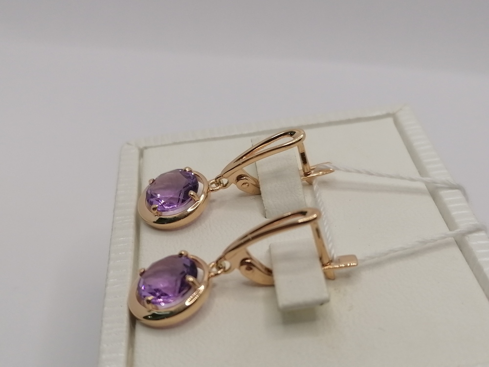 СЕРЬГИ С КАМНЕМ (Au 585)