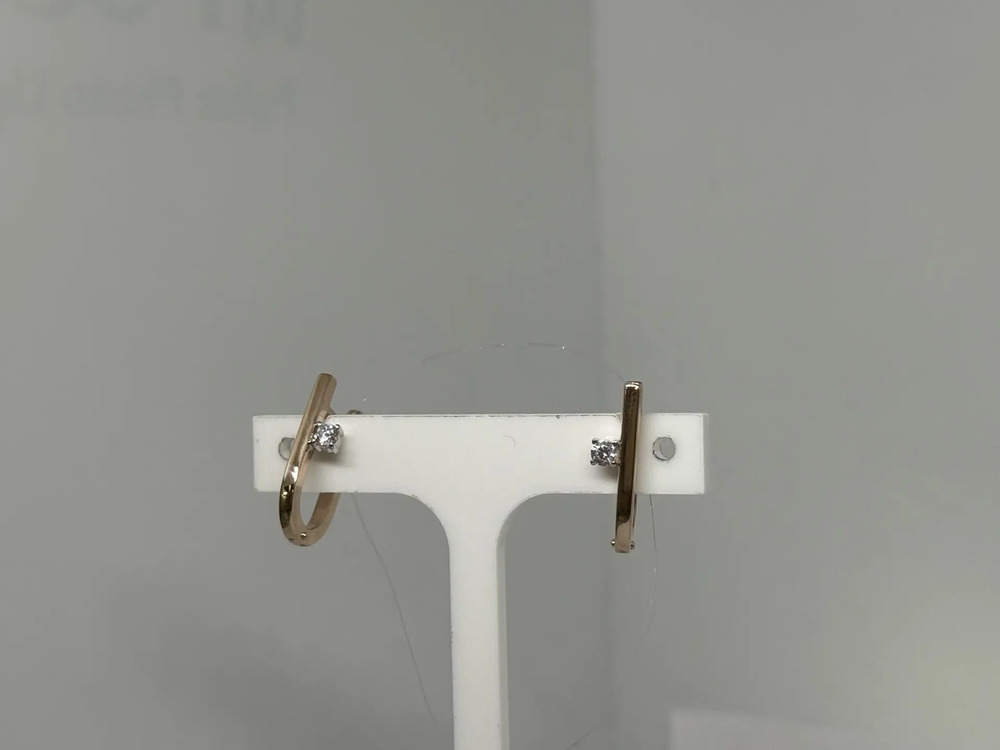 СЕРЬГИ С КАМНЕМ (Au 585)