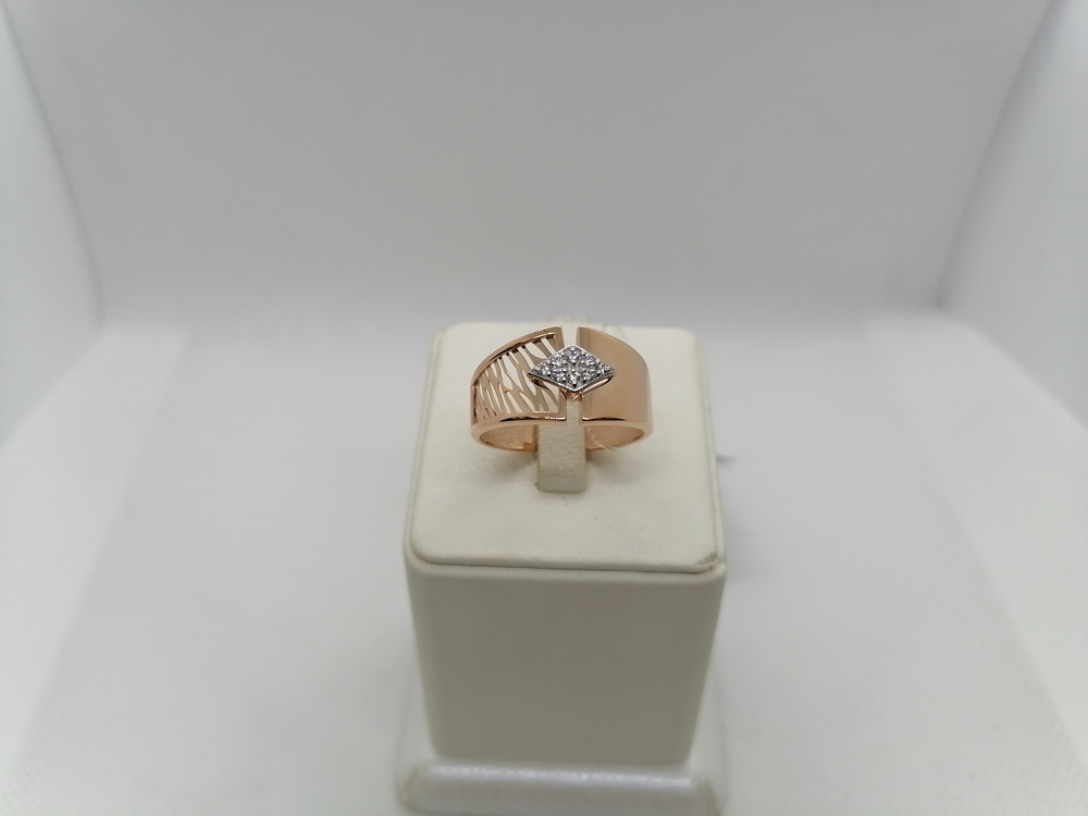 КОЛЬЦО С КАМНЯМИ (Au 585)