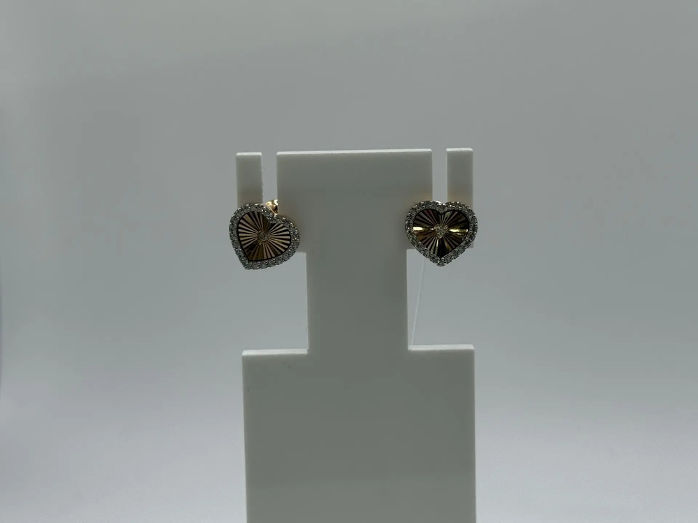 СЕРЬГИ ПУСЕТЫ с камнями (Au 585)