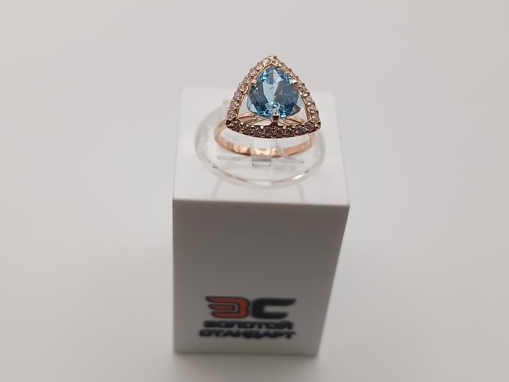 КОЛЬЦО С КАМНЯМИ (Au 585)