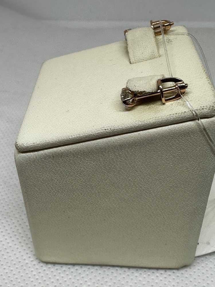 СЕРЬГИ ПУСЕТЫ с камнем (Au 585)