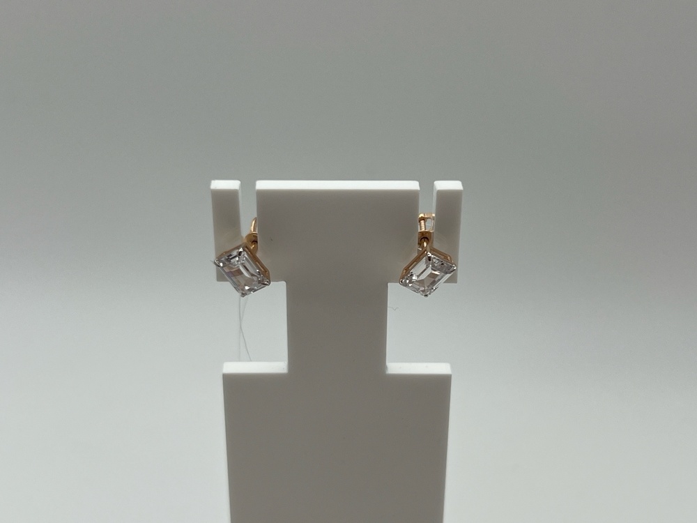 СЕРЬГИ ПУСЕТЫ с камнем (Au 585)