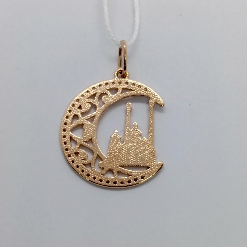 ПОДВЕСКА МЕЧЕТЬ С КАМНЯМИ (Au 585)