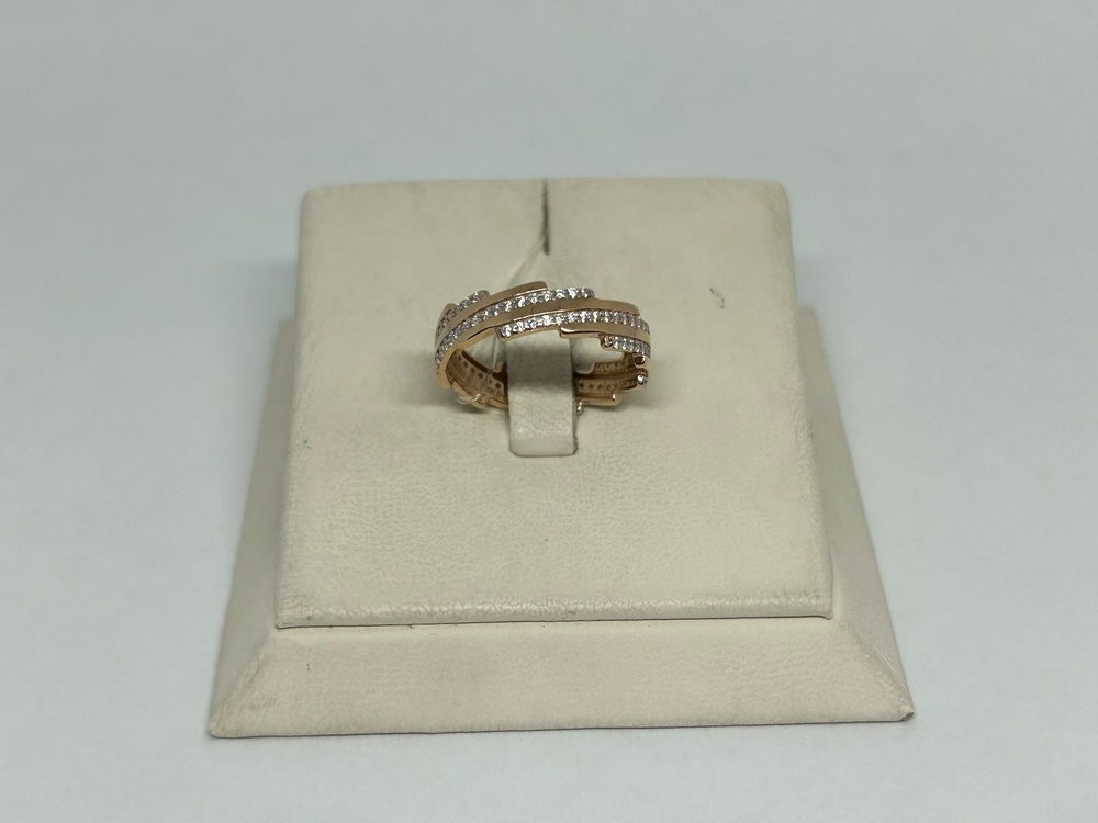 КОЛЬЦО С КАМНЯМИ (Au 585)