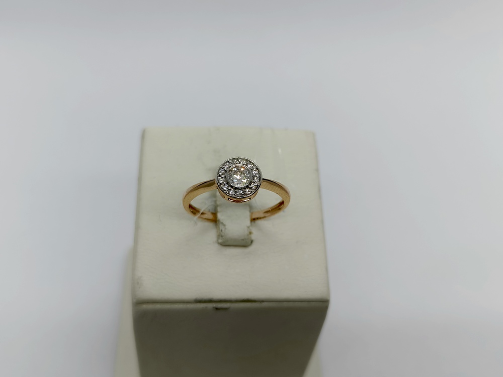 КОЛЬЦО С КАМНЯМИ (Au 585)