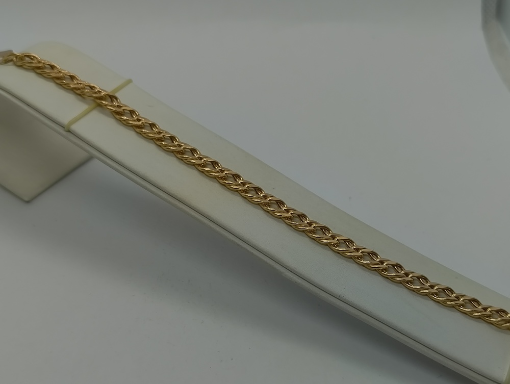 БРАСЛЕТ ПУСТОТЕЛЫЙ Ромб двойной (Au 585)