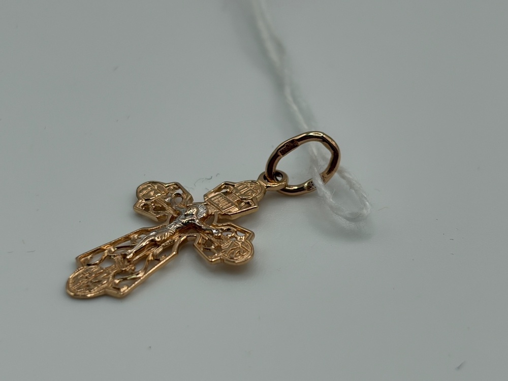 ПОДКБК585 ПОДВЕСКА КРЕСТ БЕЗ КАМНЯ (Au 585)