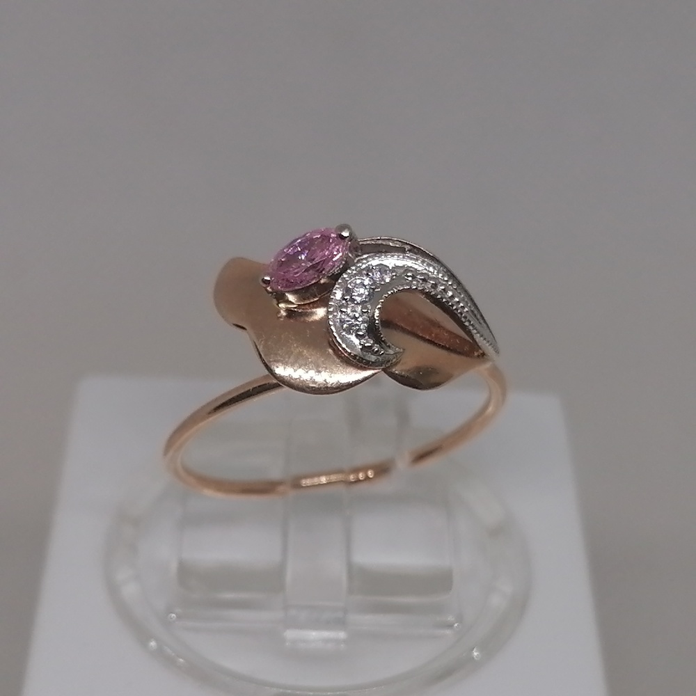 КОЛЬЦО С КАМНЯМИ (Au 585)