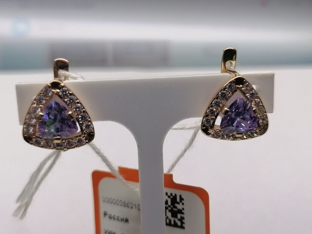 СЕРЬГИ С КАМНЯМИ (Au 585)