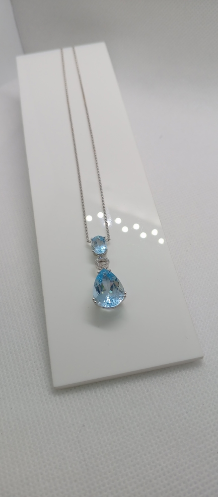 КОЛЬЕ С КАМНЯМИ Au 585