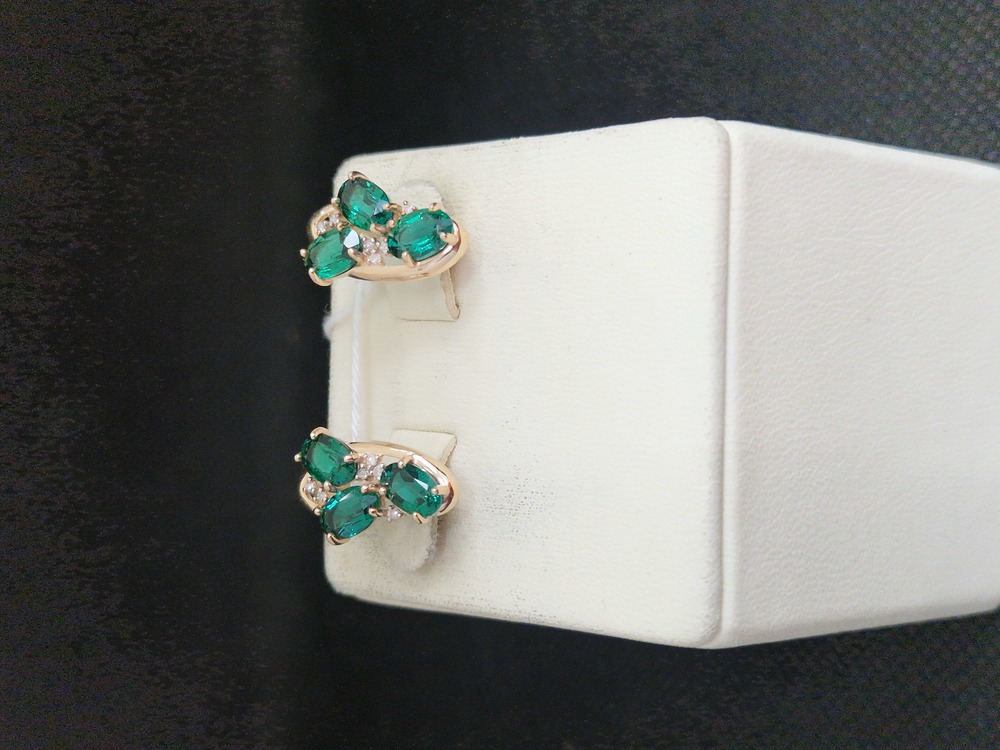 СКМИ585 СЕРЬГИ С КАМНЯМИ (Au 585)