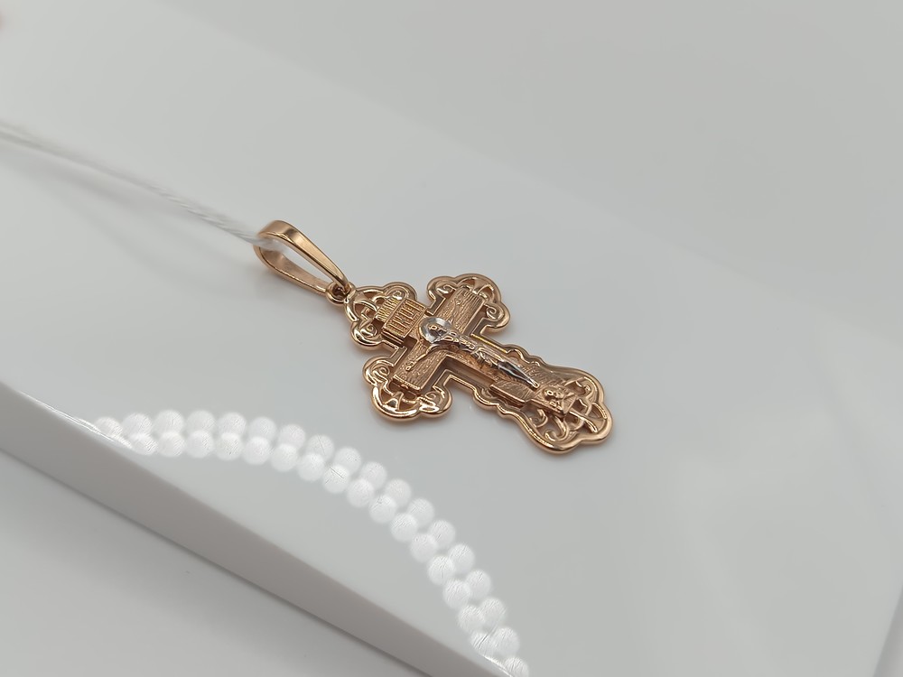 ПОДКБК585 ПОДВЕСКА КРЕСТ БЕЗ КАМНЯ (Au 585)