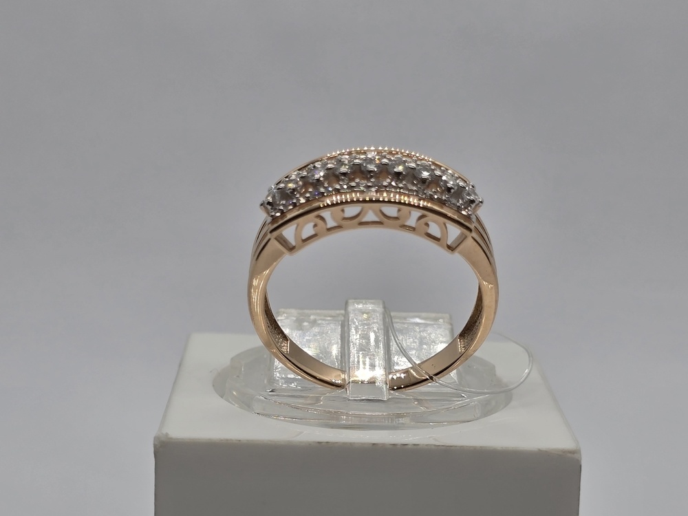 КОЛЬЦО С КАМНЯМИ (Au 585)