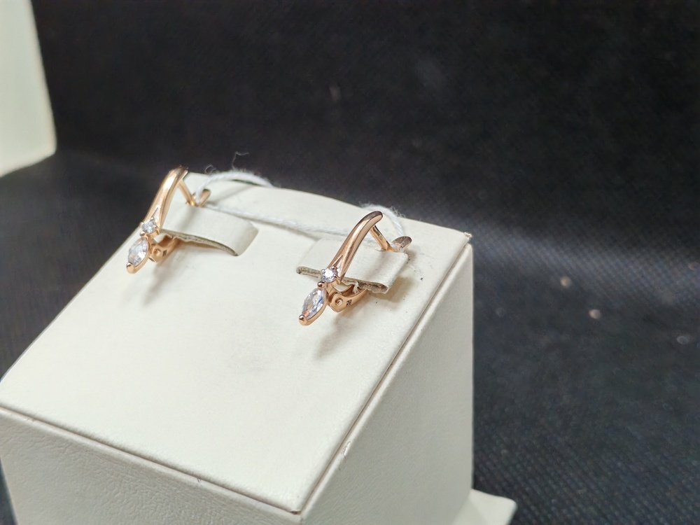 СКМИ585 СЕРЬГИ С КАМНЯМИ (Au 585)