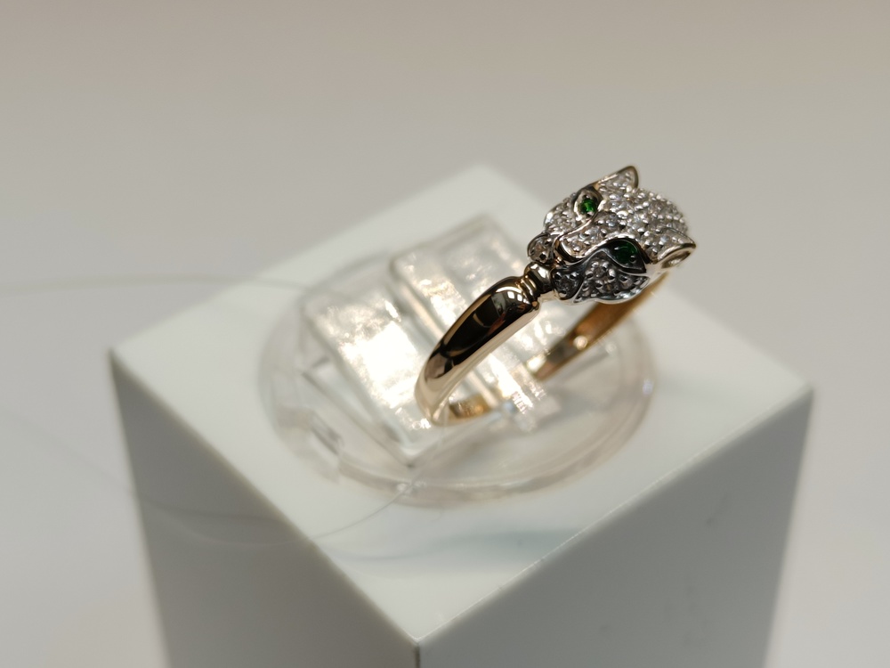 КОЛЬЦО С КАМНЯМИ (Au 585)