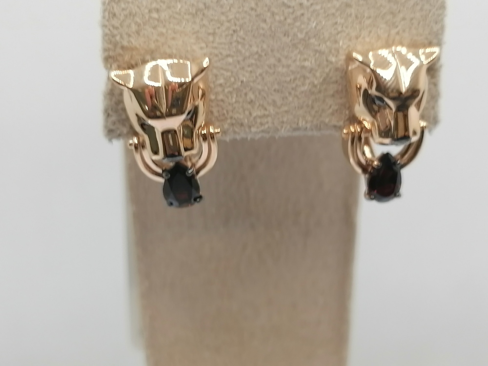 СЕРЬГИ ГРАНАТ (Au 585)