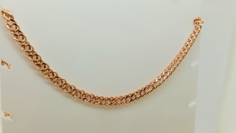 ЦЕПЬ ПУСТОТЕЛАЯ Ромб двойной (Au 585)