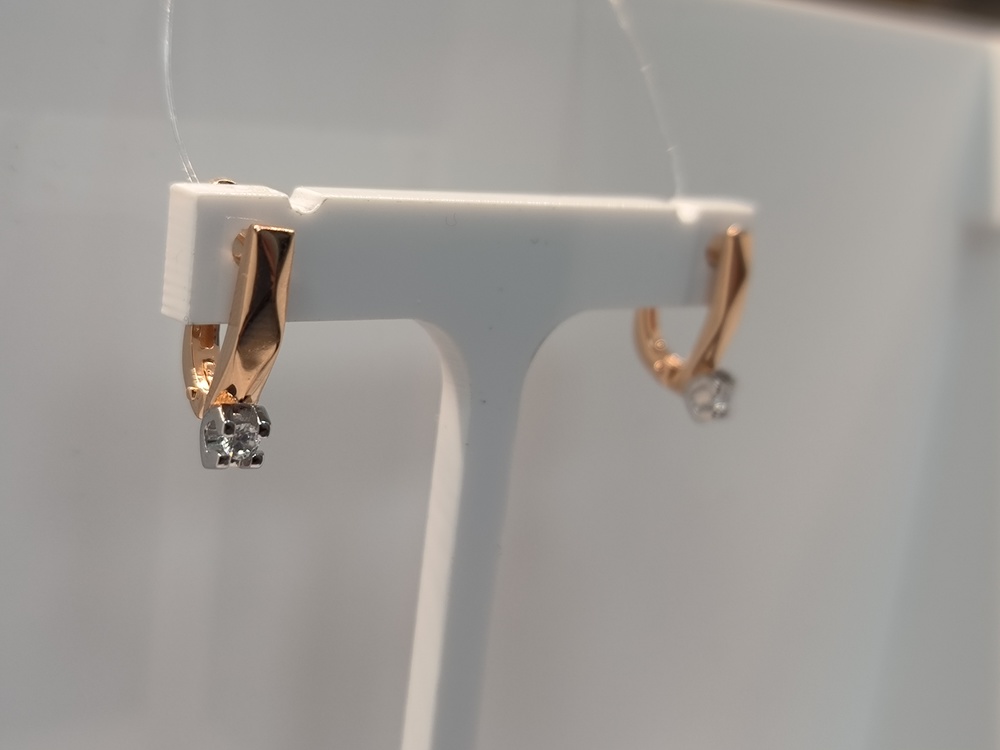 СЕРЬГИ С КАМНЕМ (Au 585)