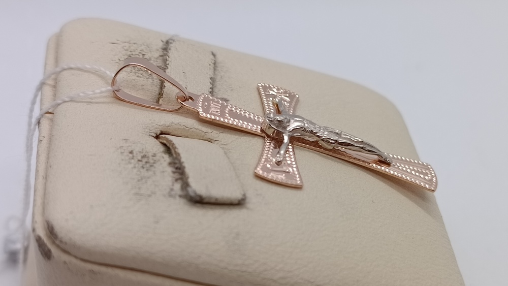 ПОДВЕСКА КРЕСТ без камня (Au 585)