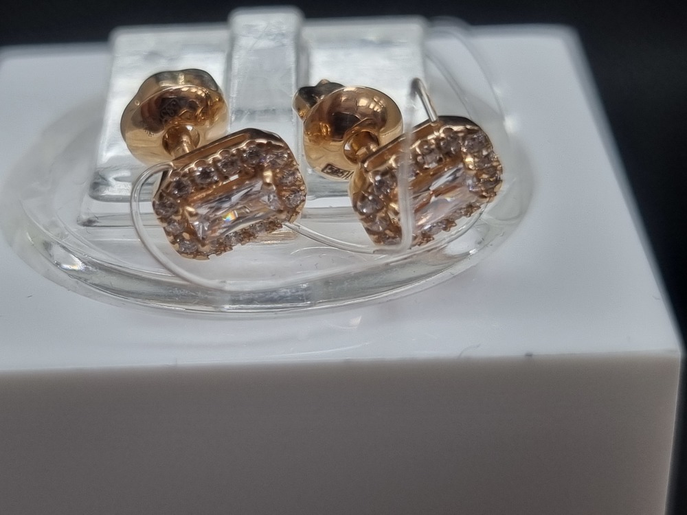 СЕРЬГИ ПУСЕТЫ с камнями (Au 585)