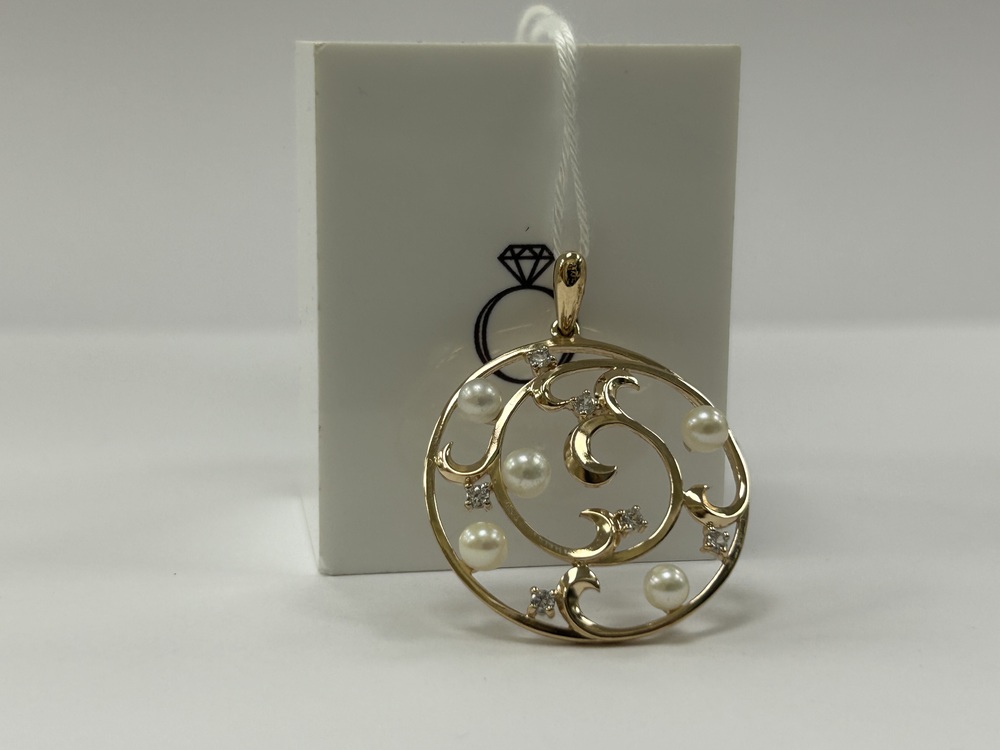 ПОДКМИ585 ПОДВЕСКА С КАМНЯМИ (Au 585)